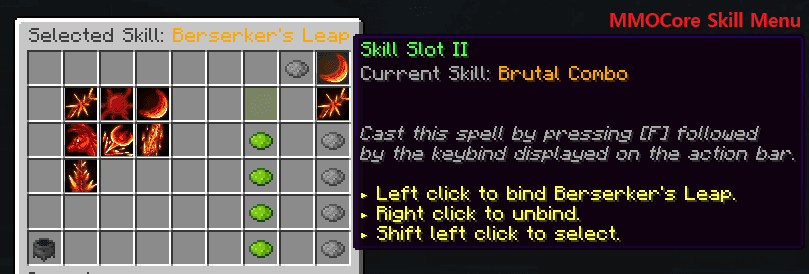 /mmocore admin class [player name] [class name] to select class, /skills to open class skills menu