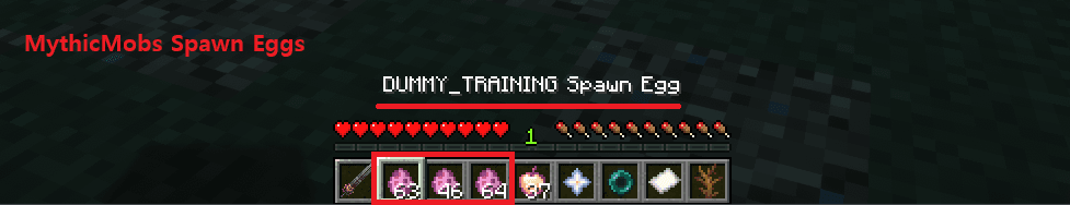 /mm m spawn [mob name] to spawn mob/boss, /mm egg get [mob name] to get mob/boss spawn eggs